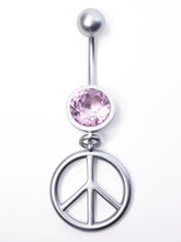 Load image into Gallery viewer, princess peace oversized belly ring
